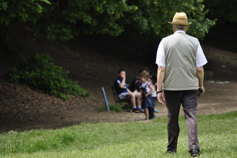 Elderly man in a park