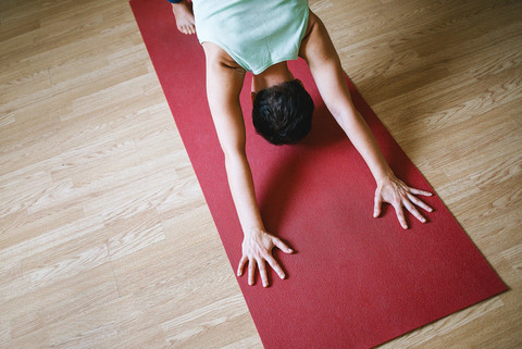 Lady doing yoga