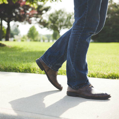 Man walking in a park