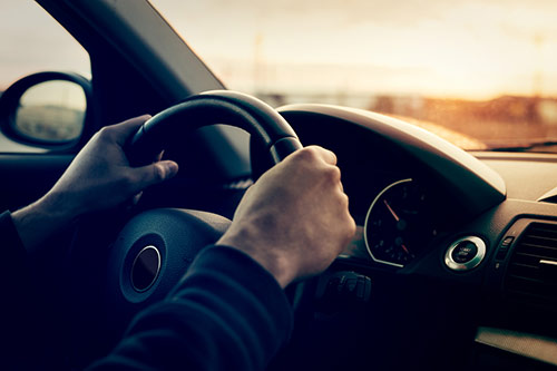 Man driving