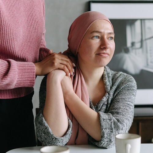 person receiving terminal illness treatment