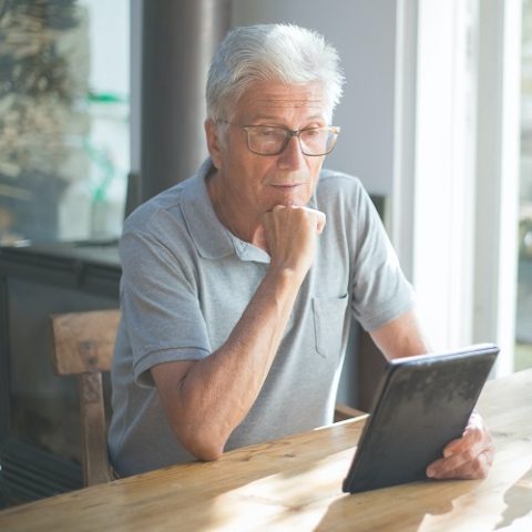 elderly man using safety tips at home