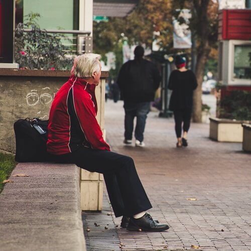 older man sitting